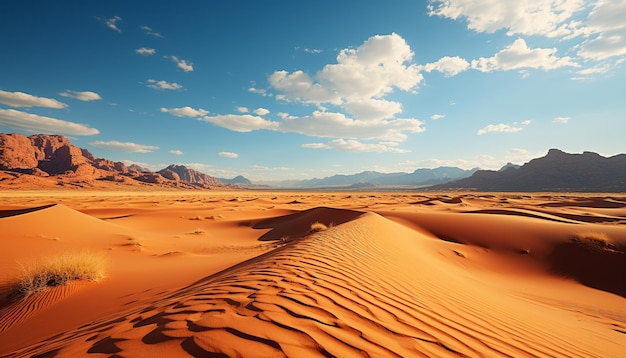 Gratis foto zandduinlandschap buiten extreem terrein droog klimaat gegenereerd door kunstmatige intelligentie