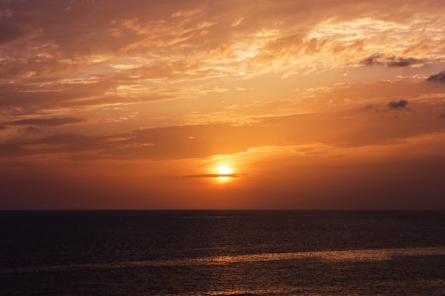 Zee zonsondergang