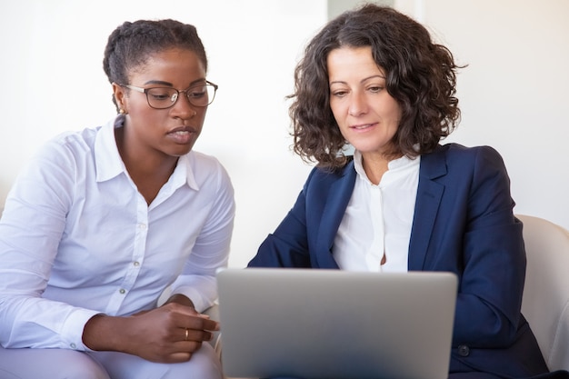 Zekere onderneemsters die project bespreken