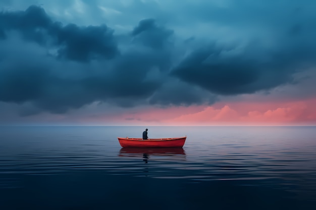 Gratis foto zicht op boot op het water