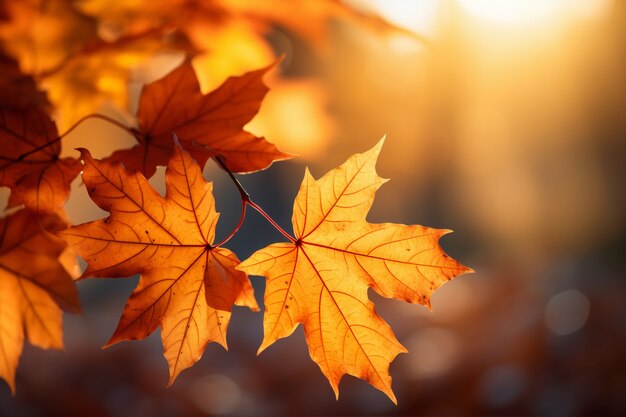 Zicht op droge herfstbladeren die op straat zijn gevallen