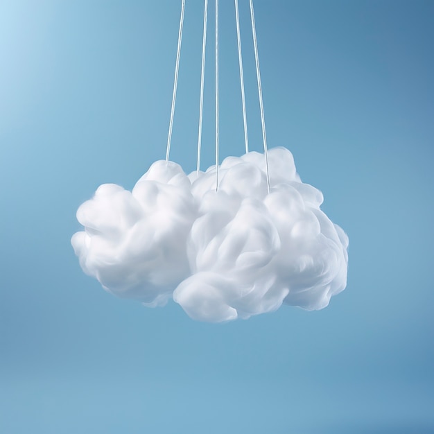 Gratis foto zicht van 3d-wolken met snaar