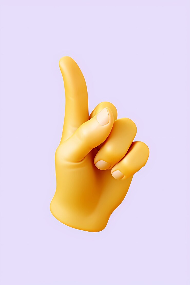 Gratis Foto zicht van de 3d-hand die naar de vinger wijst