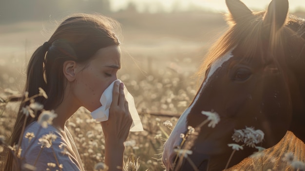 Gratis foto zieke volwassenen die hun snot blazen.