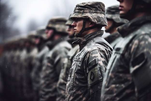 Zijaanzichtsoldaten die samen vechten