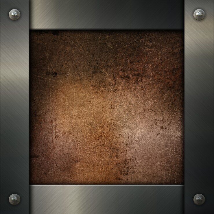 Gratis Foto zilver metalen frame op een grunge achtergrond