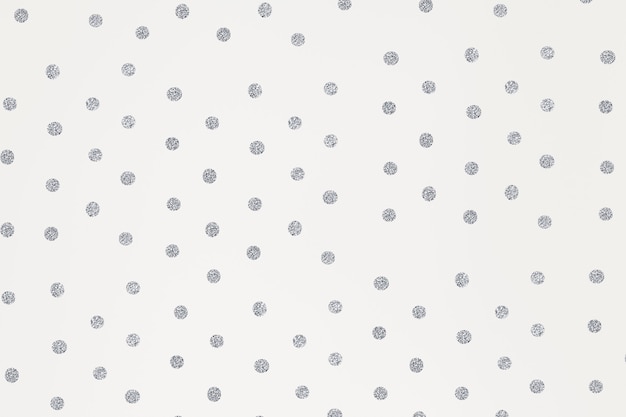 Zilveren polka dot glanzende gebroken witte achtergrond