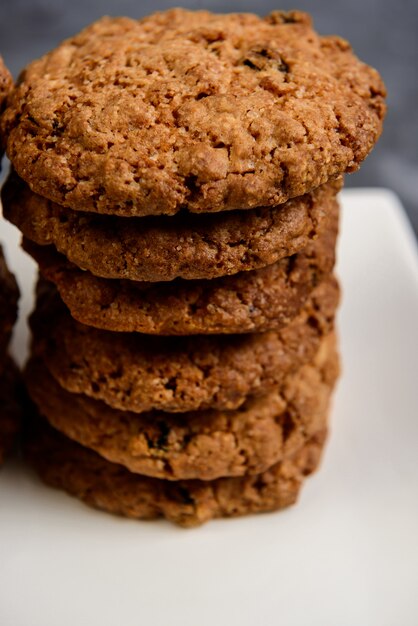 Zoete havermout cookies in plaat