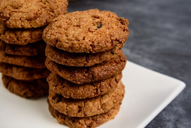 Zoete havermout cookies in plaat