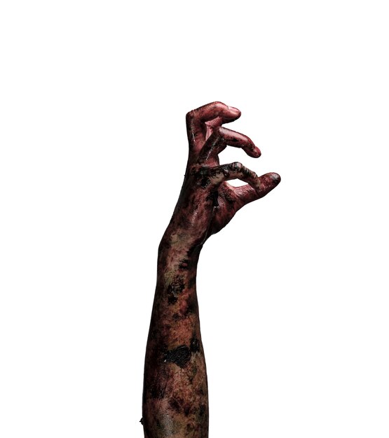 Zombie hand. Halloween thema concept.