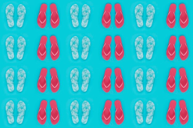 Zomer patroon met flip flops