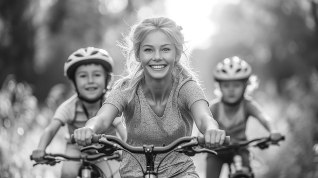 Zomer seizoensgebonden scène met monochromatisch zwart-wit effect.