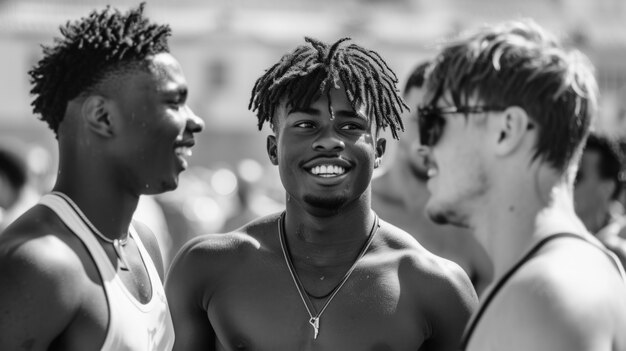 Zomer seizoensgebonden scène met monochromatisch zwart-wit effect.