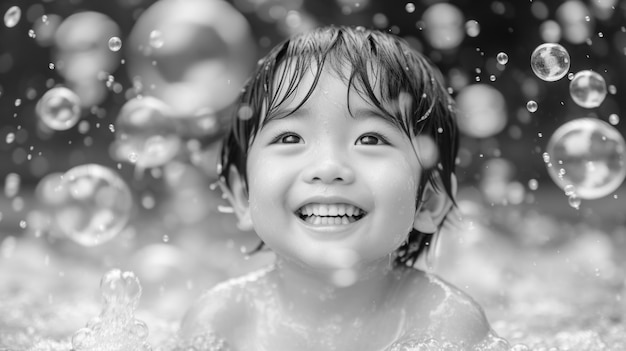 Gratis foto zomer seizoensgebonden scène met monochromatisch zwart-wit effect.