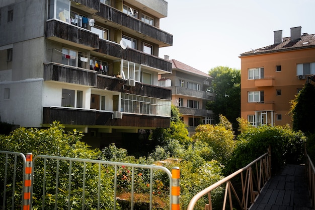 Zonnig stadslandschap