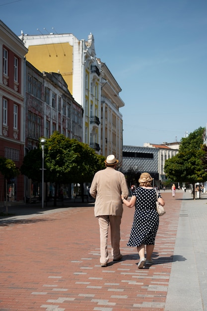 Zonnig stadslandschap