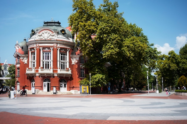 Zonnig stadslandschap