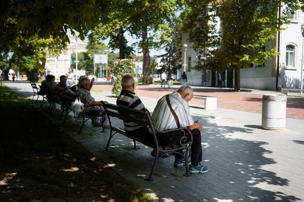 Zonnig stadslandschap