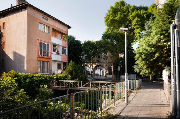 Zonnig stadslandschap