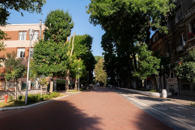 Zonnig stadslandschap