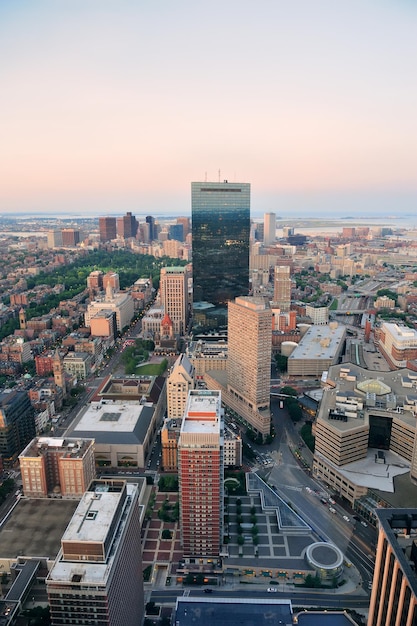 Zonsondergang in Boston