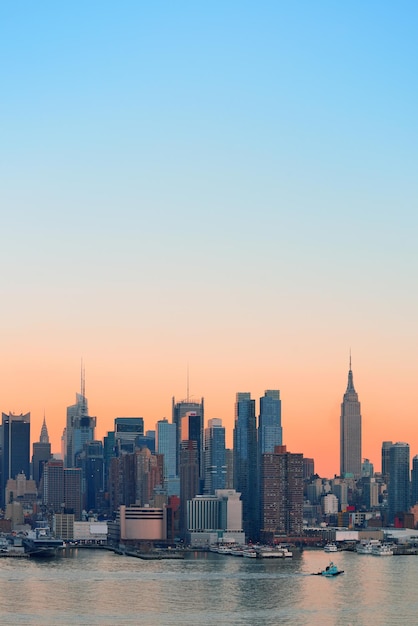 Gratis foto zonsondergang in new york