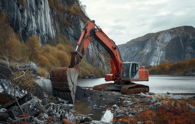 Gratis foto zware machines voor de bouwsector en de techniek