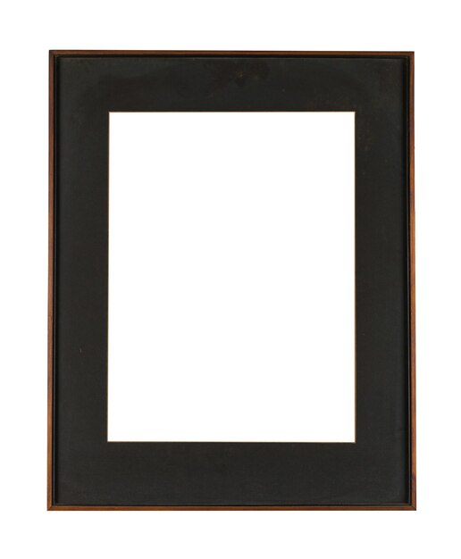 Zwart frame voor schilderij of foto geïsoleerd op een witte achtergrond