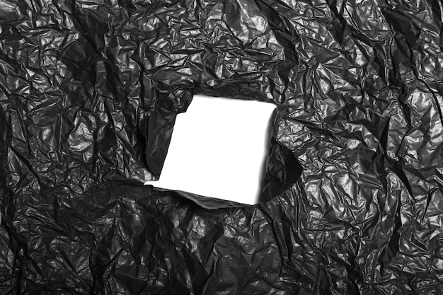 Zwart papier textuur verfrommeld papier textuur