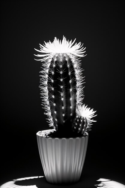 Zwarte en witte woestijncactussen