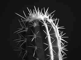 Gratis foto zwarte en witte woestijncactussen
