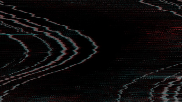 Zwarte golvende glitch effect textuur achtergrond