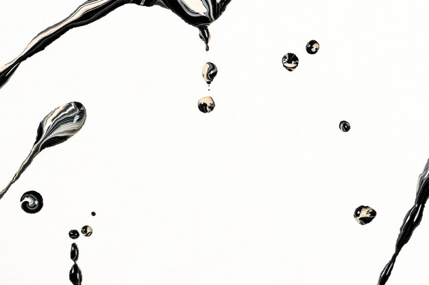 Zwarte marmeren swirl achtergrond handgemaakte esthetische vloeiende textuur experimentele kunst