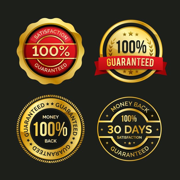 100% garantie label set