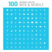 Gratis vector 100 universele icon set