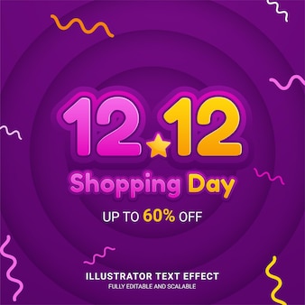 12.12 online winkelen verkoop poster of flyer ontwerp
