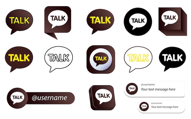 14 kakao talk-pictogrampakket voor sociale media