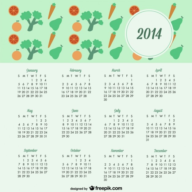 2014 kalender groenten en fruit gezonde lifestyle design