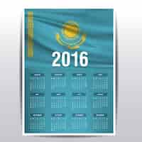 Gratis vector 2016 kalender kazachstan