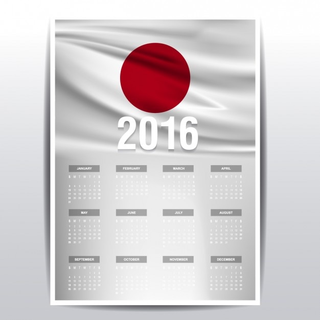 2016 kalender van japan