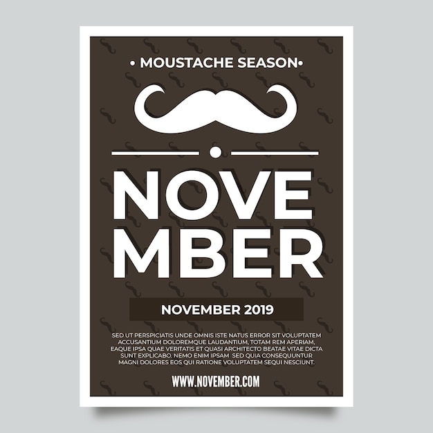 2016 Movember flyer in retro stijl