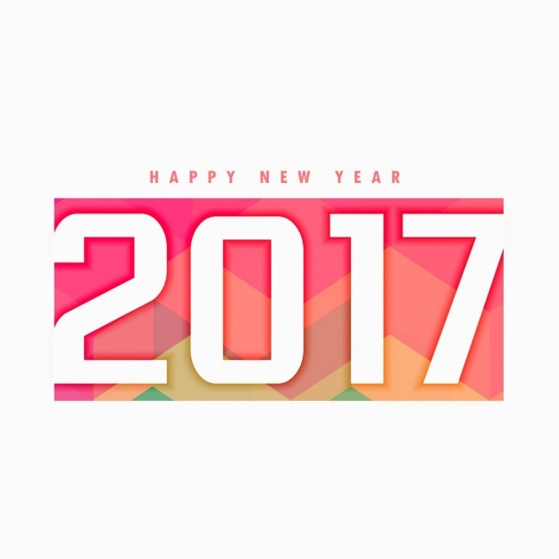 2017 nieuwe jaar tekst stijl met kleurrijke achtergrond