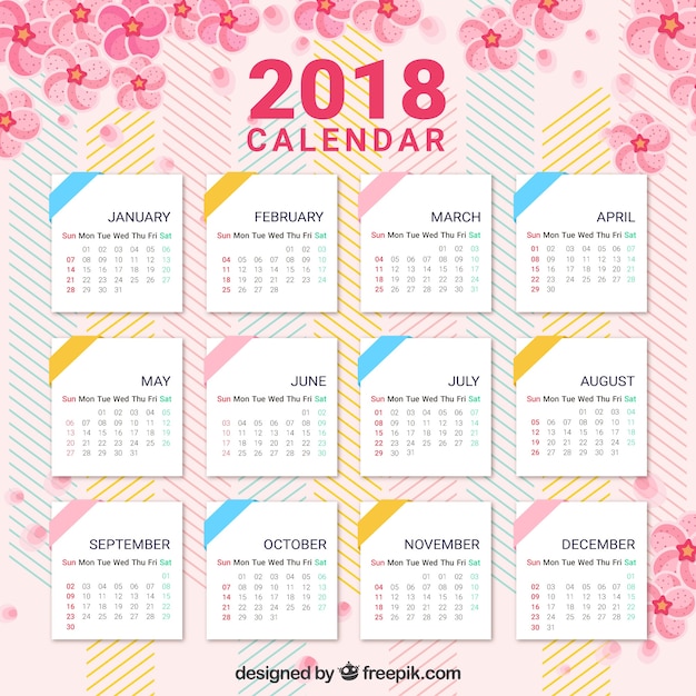 2018 kalender