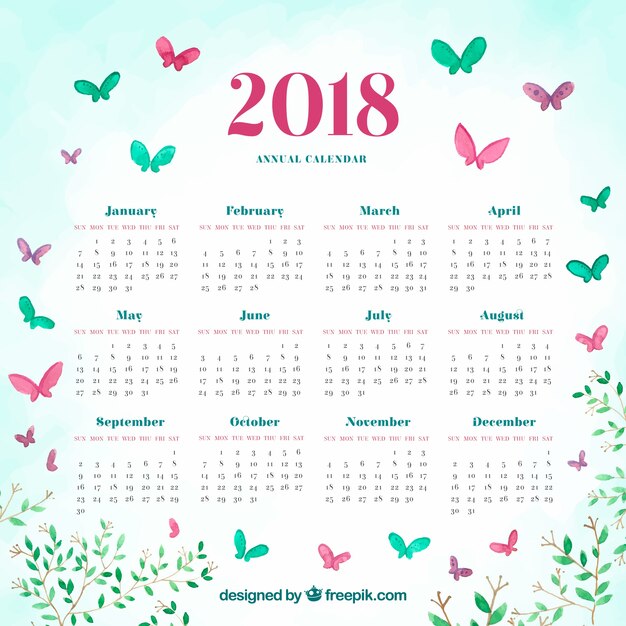 2018 kalender