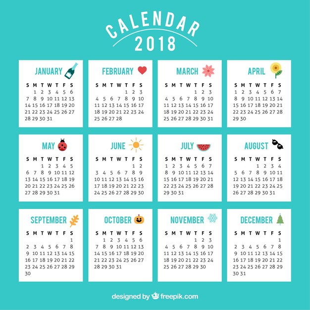 2018 kalender