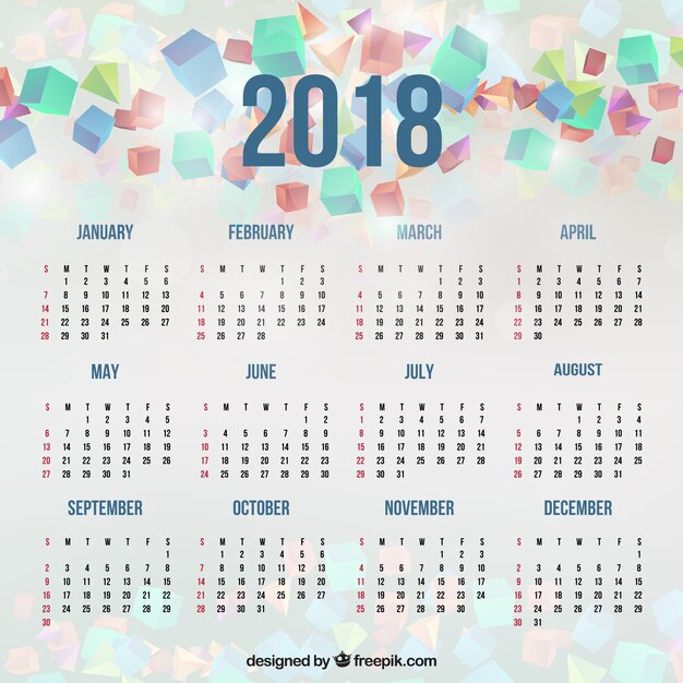 2018 kalender