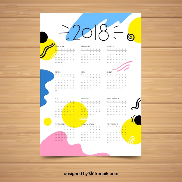 2018 kalender