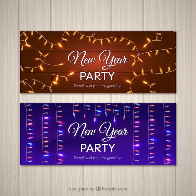 2018 nieuwe jaarfeest banners