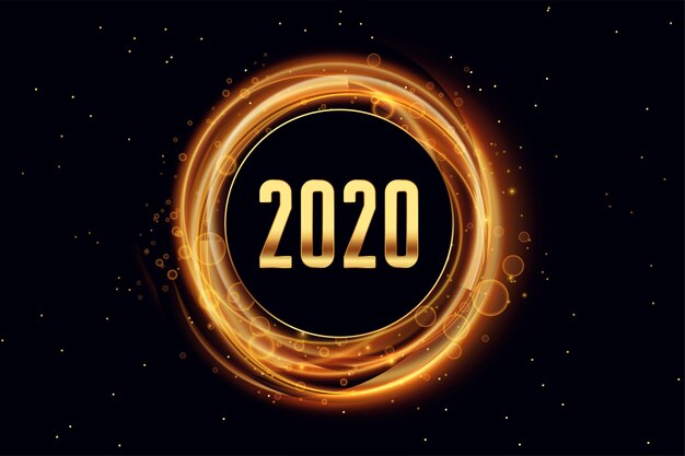 2020 gelukkig nieuwjaar lichteffect stijl achtergrond