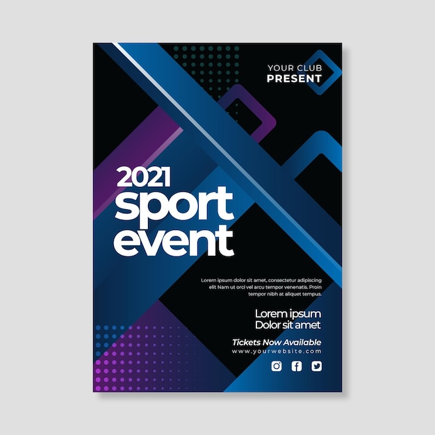 2021 poster sjabloon voor sportevenementen